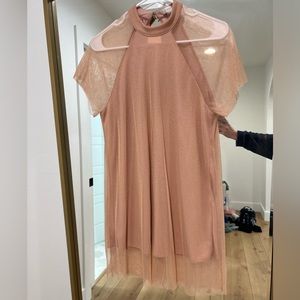 Forever 21 rose gold tulle cocktail dress